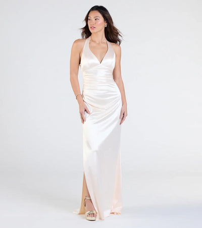 Vestido Jamie – Vestido de satén con cordones