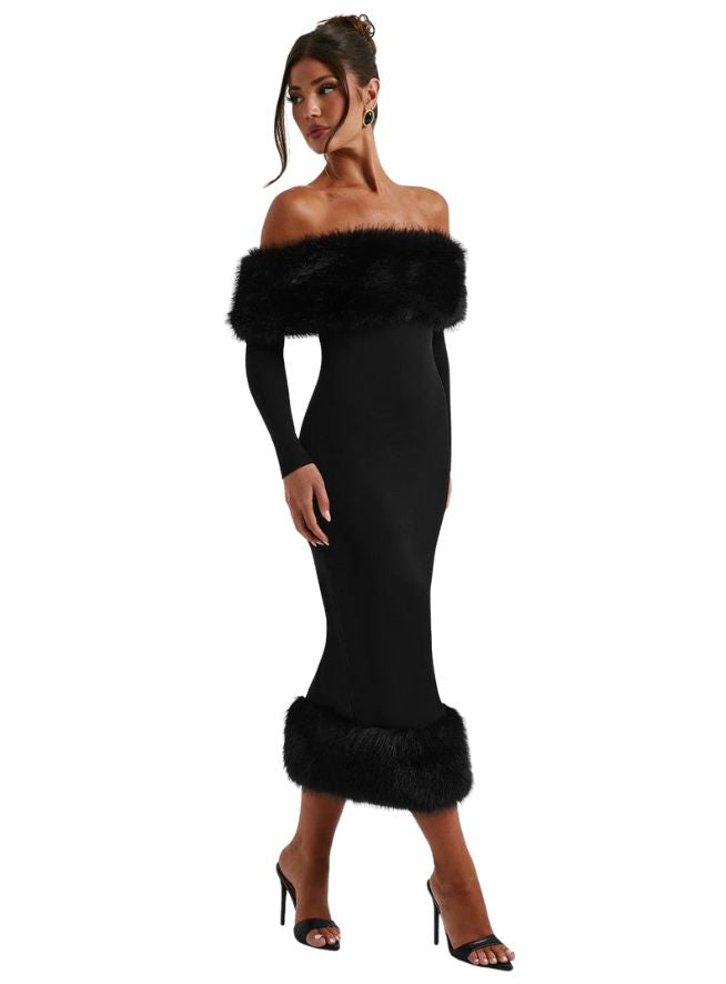 Daphne – Vestido Imperial de Piel Negra 