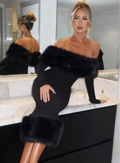 Daphne – Vestido Imperial de Piel Negra 