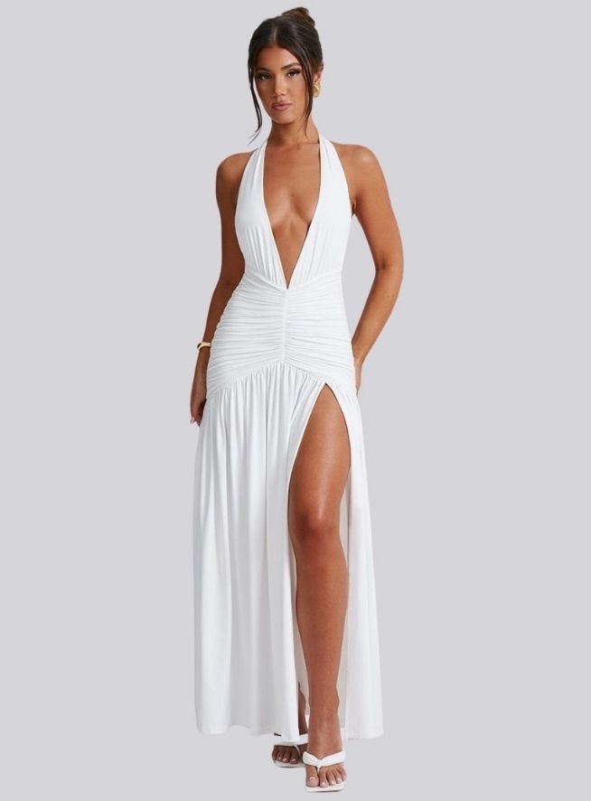 Robe Ariel à Dos Nu – Lotus blanc