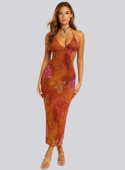 Vestido Esmeralda – Halter de Cristal