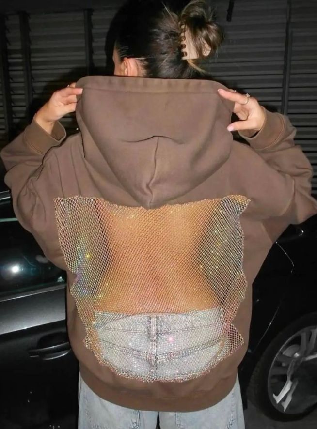 Crystal Mesh Back Hoodie