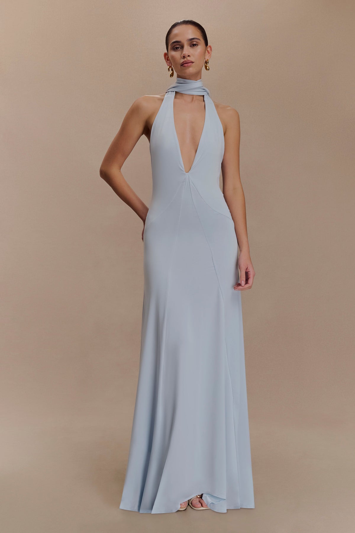 Celestia - Robe Dos Nu Foulard