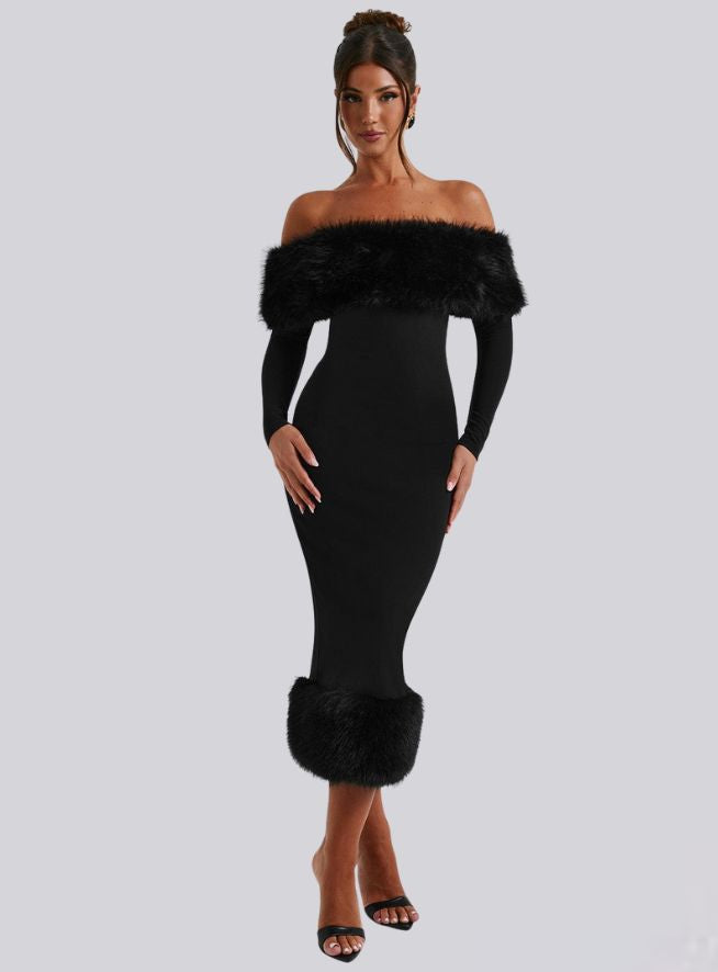 Daphne – Vestido Imperial de Piel Negra 