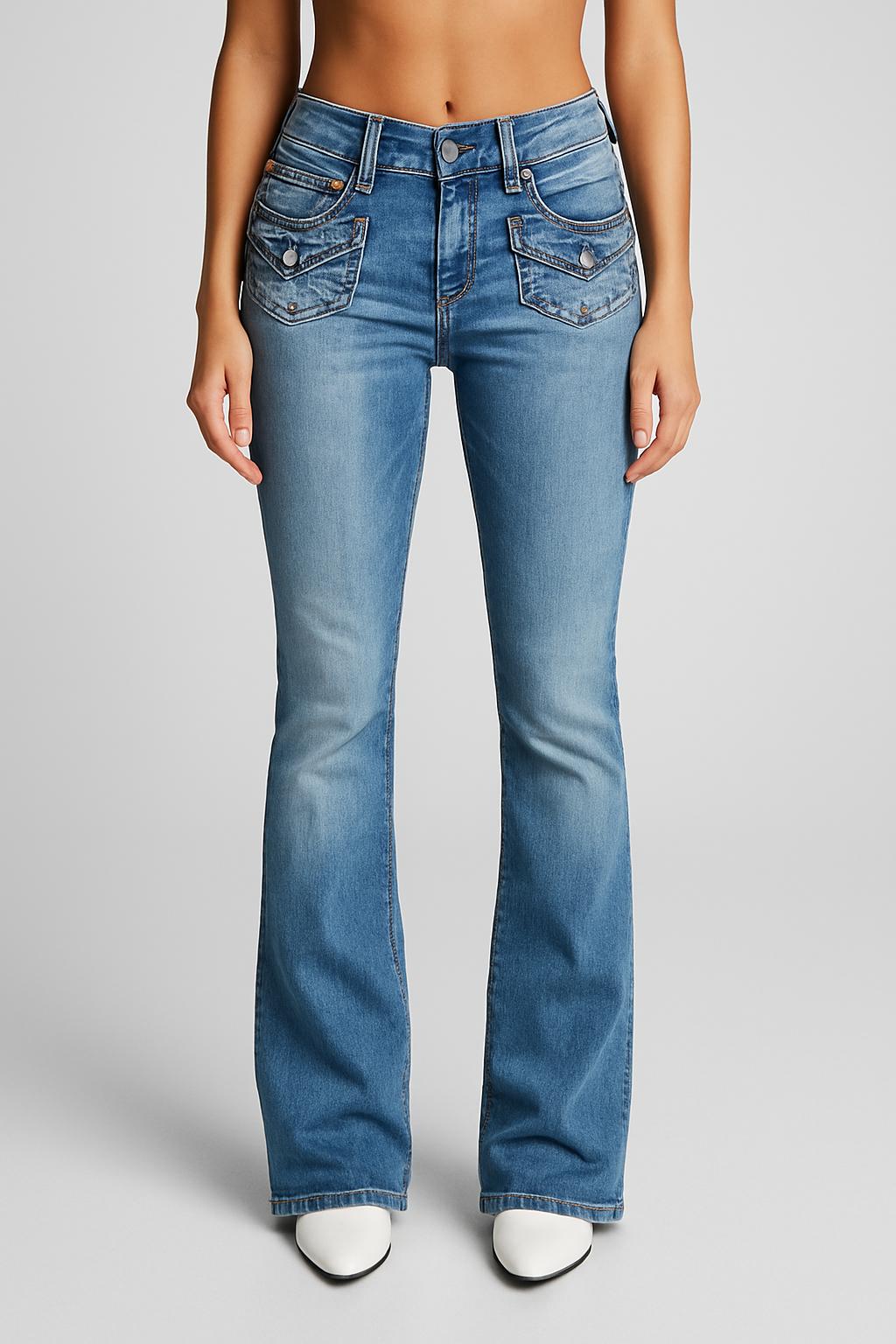 Jean évasé taille basse Nava