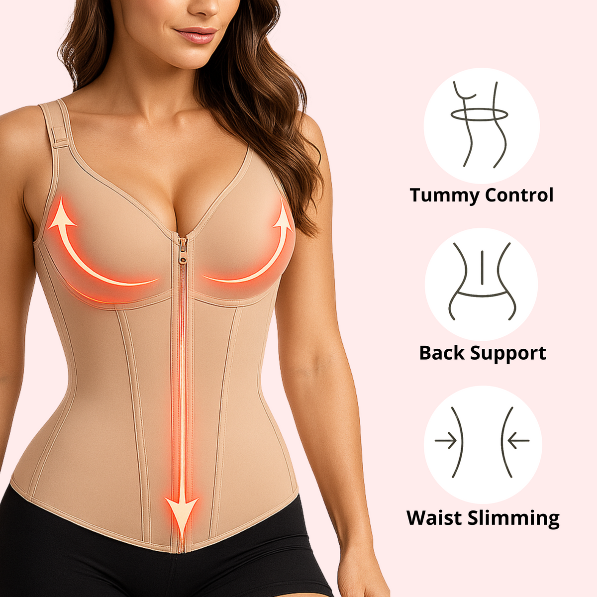 Faja moldeadora con cremallera Contoura 