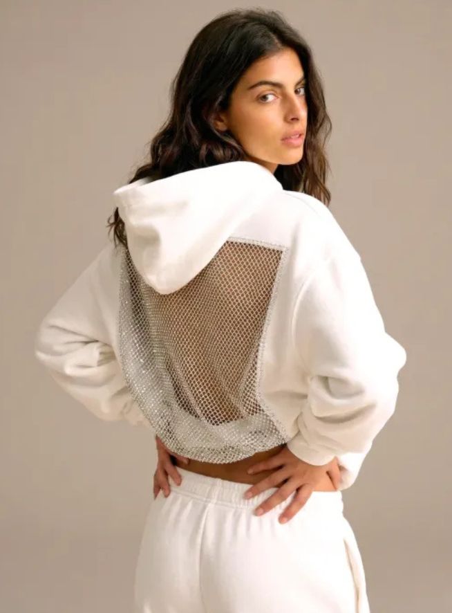 Crystal Mesh Back Hoodie
