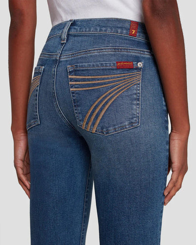 Jeans Delia à surpiqûres ondulées