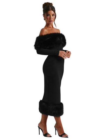 Daphne – Vestido Imperial de Piel Negra 