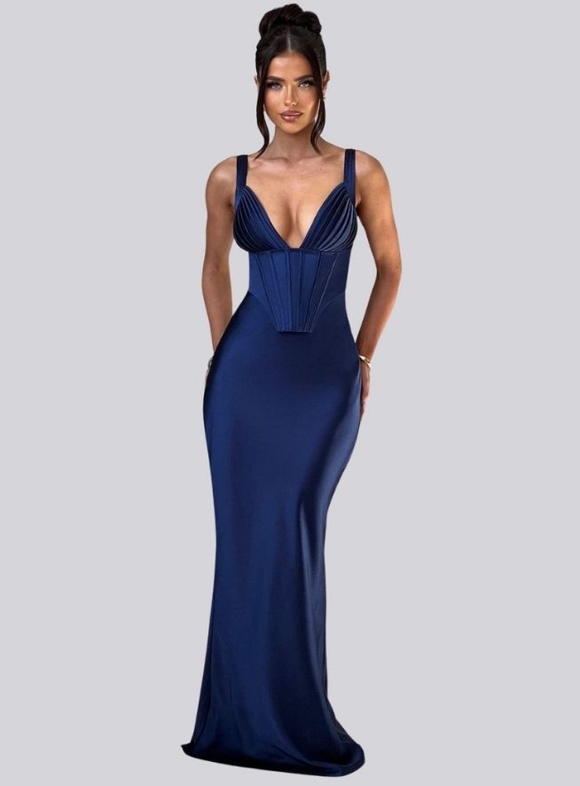 Robe Athena Navy – La Robe Déesse