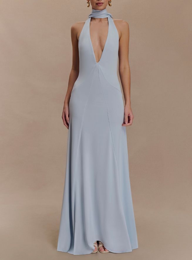 Celestia - Robe Dos Nu Foulard
