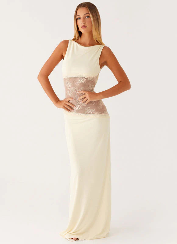 Vestido Lucinda - Aurora abierto de encaje