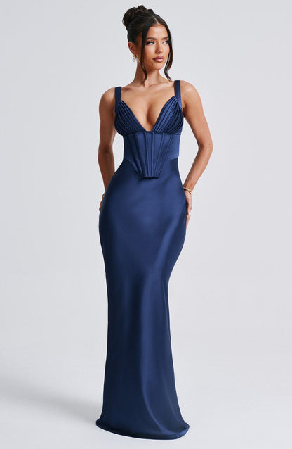 Robe Athena Navy – La Robe Déesse